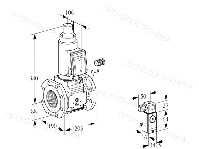 Kromschroder VAS 780F05LWSR3B/1-/PM — электромагнитный газовый клапан — 88206972