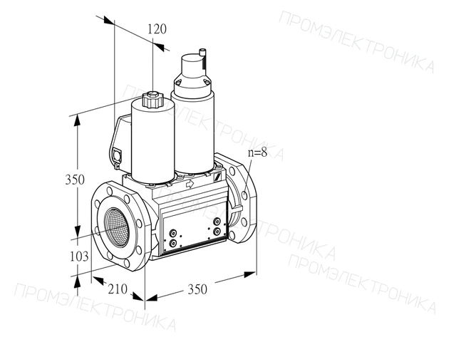 Kromschroder VCS 8T100A05NLQLB/PPPP/PPPP — двойной электромагнитный газовый клапан — 88206906