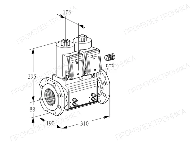Kromschroder VCS 780F05NNWR3B/MMMM/MMMM — двойной электромагнитный газовый клапан — 88207505