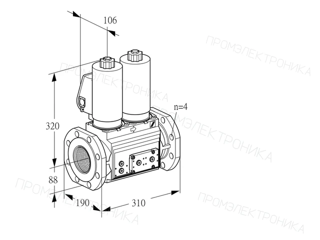 Kromschroder VCS 7T80A05NNQSLE/PPPP/PPPP — двойной электромагнитный газовый клапан — 88206600