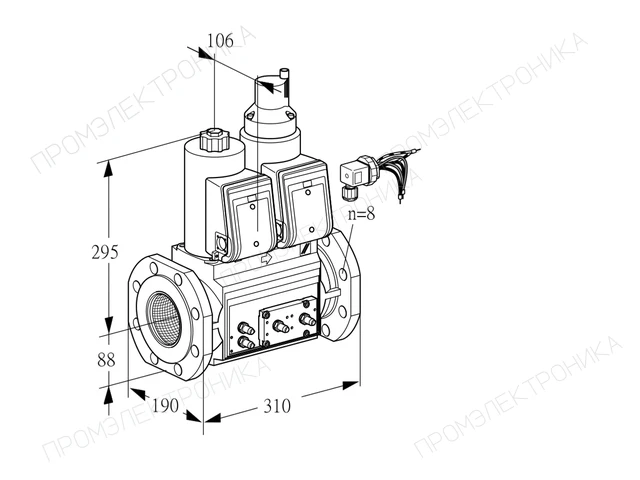 Kromschroder VCS 780F05NLWRE/MMMM/PPPP — двойной электромагнитный газовый клапан — 88204727