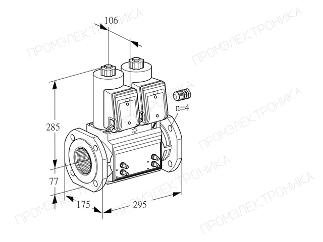 Kromschroder VCS 665F05NNWR3B/MMMM/PPPP — двойной электромагнитный газовый клапан — 88203226