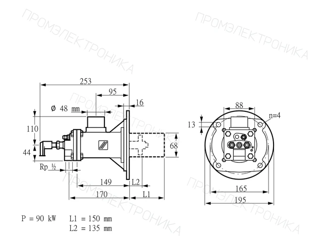 Kromschroder BIOA 65RB-150/135-(37)D — промышленная газовая горелка — 84022521