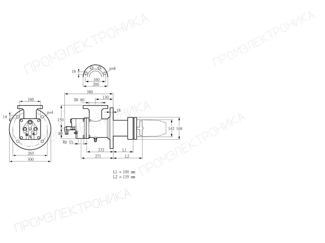 Kromschroder BIC 140HB-100/135-(26)E — промышленная газовая горелка — 84035044
