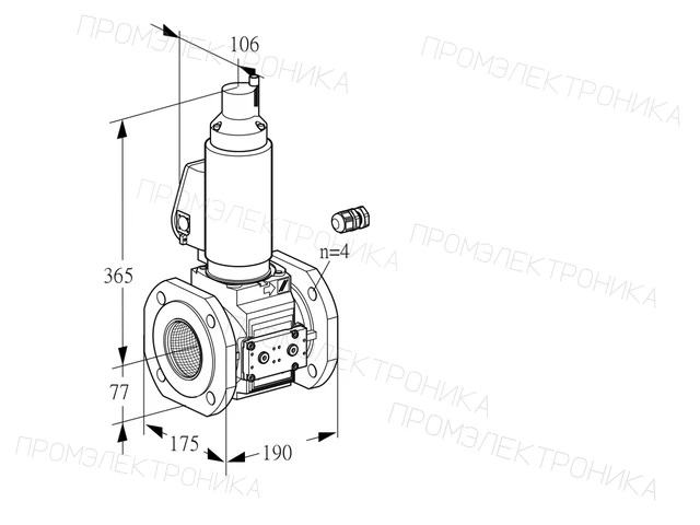 Kromschroder VAS 665F05LWGL3E/PP/PP — электромагнитный газовый клапан — 88204883