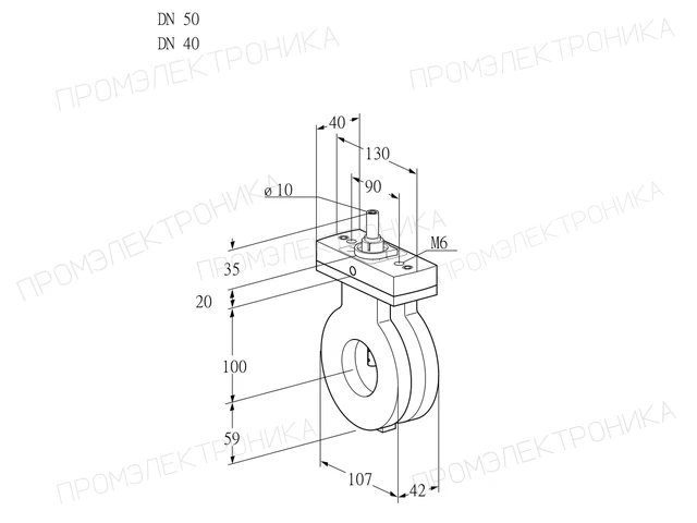 Kromschroder BVA 50/40Z05F — дисковая поворотная заслонка — 88300510