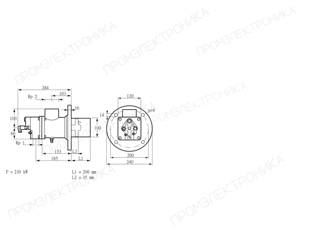 Kromschroder BIO 100HB-200/35-(37)EB — промышленная газовая горелка — 84099205