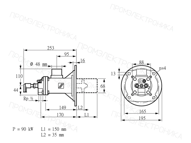 Kromschroder BIOA 65RB-150/35-(37)DB — промышленная газовая горелка — 84099130