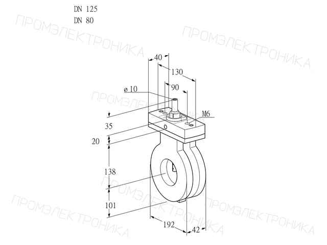 Kromschroder BVA 125/80Z05F — дисковая поворотная заслонка — 88303378