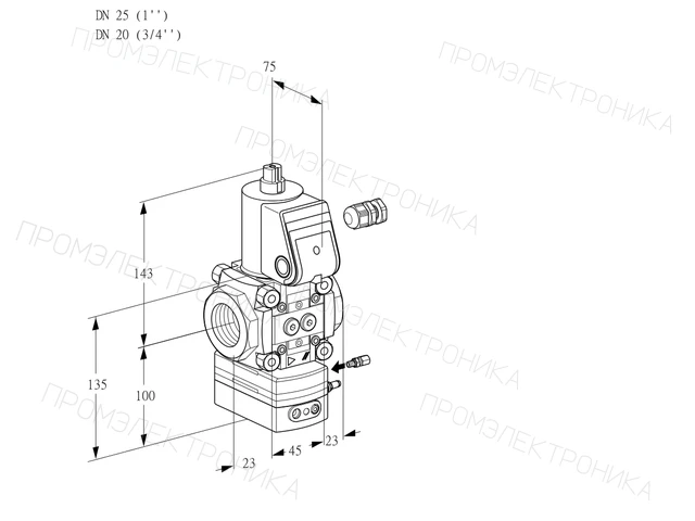 Kromschroder VAH 125/20R/NWAE — регулятор расхода газа — 88031336