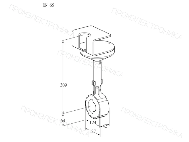 Kromschroder BVHR 65W01A — дисковая поворотная заслонка — 88302702