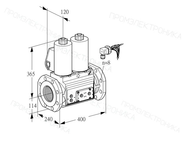 Kromschroder VCS 9125F05NNALE/PPPP/PPPP — двойной электромагнитный газовый клапан — 88207280