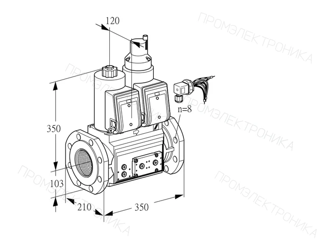 Kromschroder VCS 8100F05NLWRE/PPPP/PPEP — двойной электромагнитный газовый клапан — 88207209