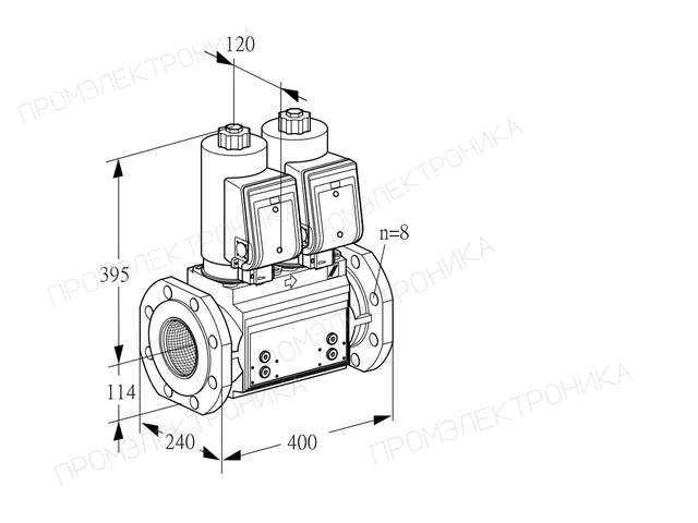 Kromschroder VCS 9T125A05NNAGRB/PPPP/PPPP — двойной электромагнитный газовый клапан — 88205068