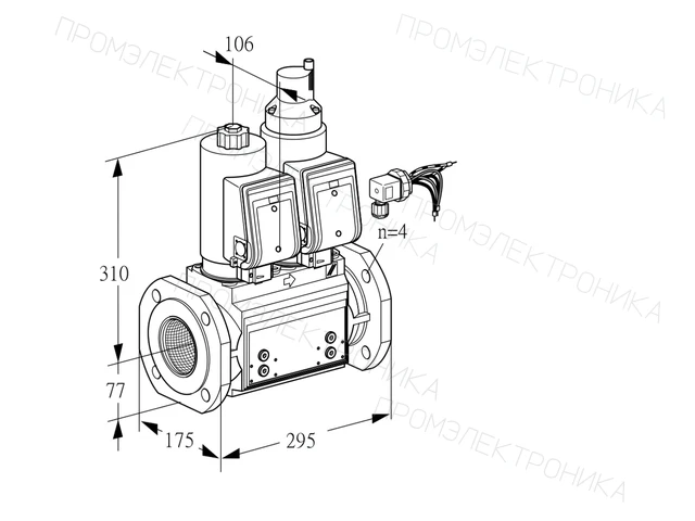 Kromschroder VCS 665F05NLWSRB/PPPP/PPPP — двойной электромагнитный газовый клапан — 88203160