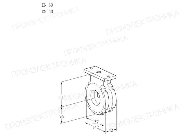 Kromschroder BVG 80/50W05 — дисковая поворотная заслонка — 88300154