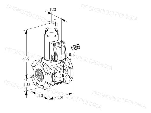 Kromschroder VAS 8100F05LW3E/PP/MM — электромагнитный газовый клапан — 88204244