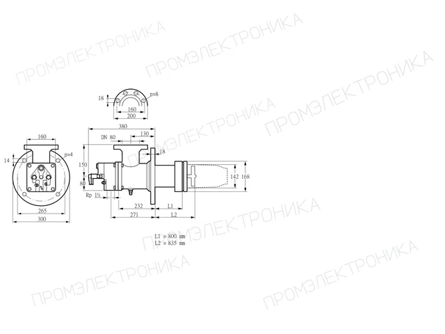 Kromschroder BIC 140HB-800/835-(26)E — промышленная газовая горелка — 84035114