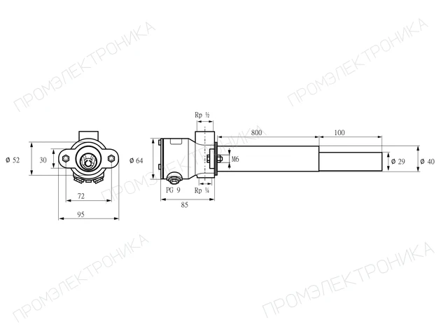 Kromschroder ZKIH 800/100R — запальная горелка — 84214080