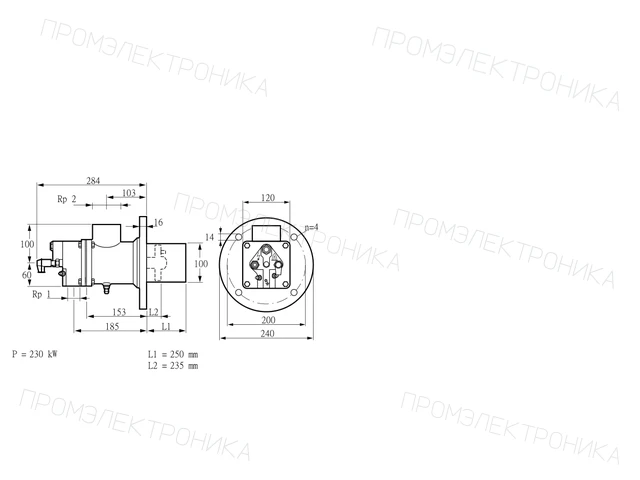 Kromschroder BIO 100KB-250/235-(41)E — промышленная газовая горелка — 84012136