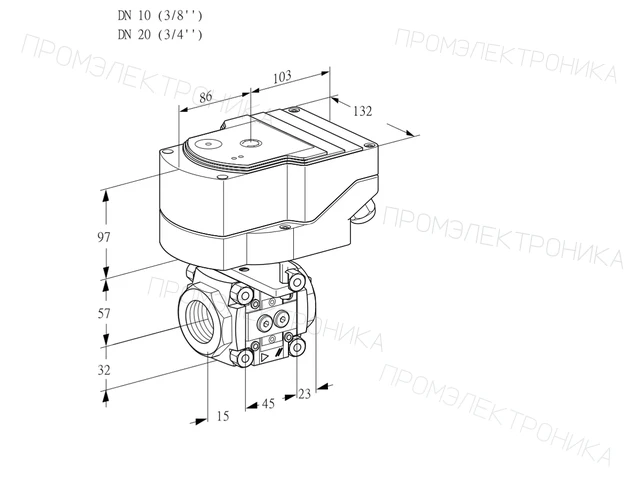Kromschroder IFC 110/20R05-15PPPP/20-60W3T — линейный регулятор расхода — 88302056