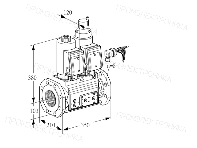 Kromschroder VCS 8100F05NLWSRE/PPPP/PPPP — двойной электромагнитный газовый клапан — 88203704