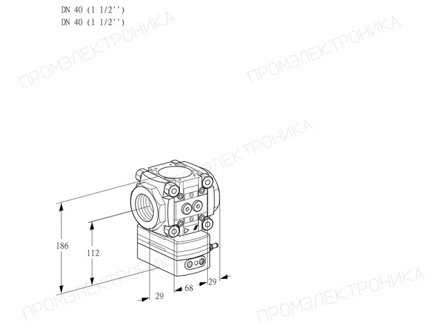 Kromschroder VRH 2T40N05AA/PP/PP — регулятор расхода газа — 88029127