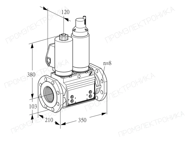 Kromschroder VCS 8T100A05NLQSLB/PPPP/PPPP — двойной электромагнитный газовый клапан — 88203642