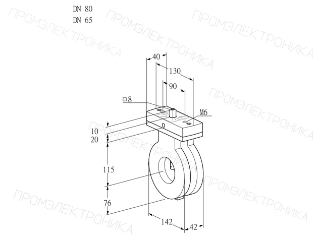 Kromschroder BVA 80/65Z05V — дисковая поворотная заслонка — 88302364