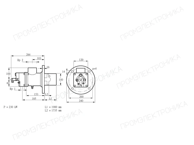 Kromschroder BIO 100HB-1900/1735-(37)EB — промышленная газовая горелка — 84099703