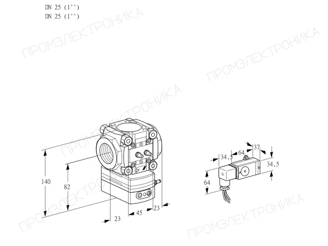 Kromschroder VRH 1T25N05AA/MM/4- — регулятор расхода газа — 88025504