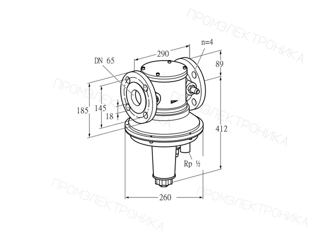 Kromschroder GIK 65F02-6L — регулятор соотношения газ/воздух — 85092221