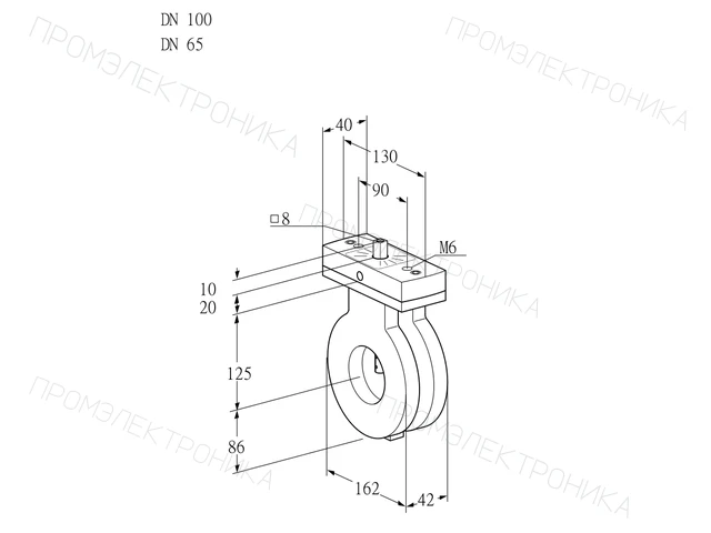Kromschroder BVA 100/65Z05V — дисковая поворотная заслонка — 88302976