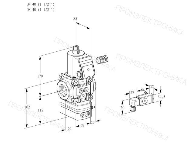 Kromschroder VAD 240R/NW-100A — регулятор давления газа — 88015561