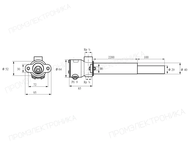 Kromschroder ZKIH 2200/100R — запальная горелка — 84214220