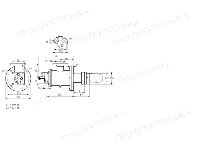 Kromschroder BICW 140HB-100/135-(26)F — промышленная газовая горелка — 84199080