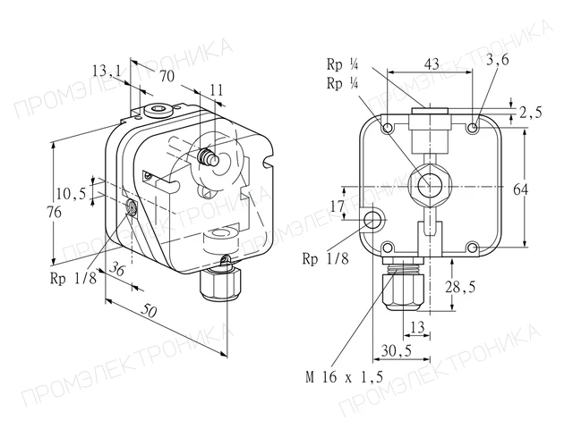 Kromschroder DG 10HG-4 — реле давления — 84447612
