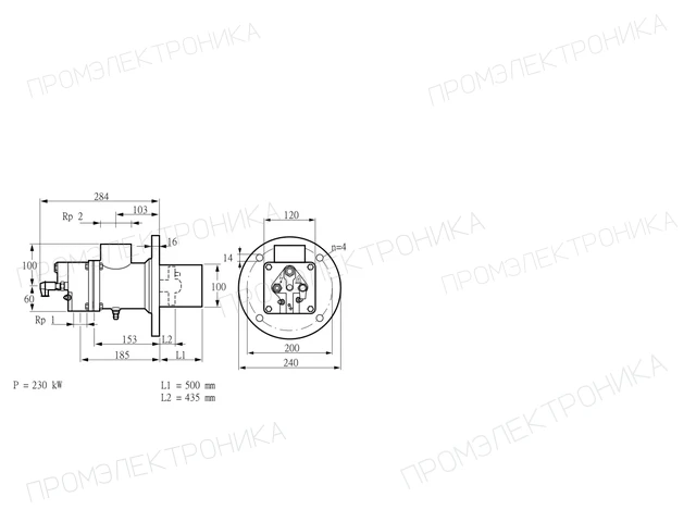 Kromschroder BIO 100HB-500/435-(37)EB — промышленная газовая горелка — 84299870