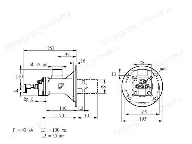 Kromschroder BIOA 65HB-100/35-(34)D — промышленная газовая горелка — 84022510