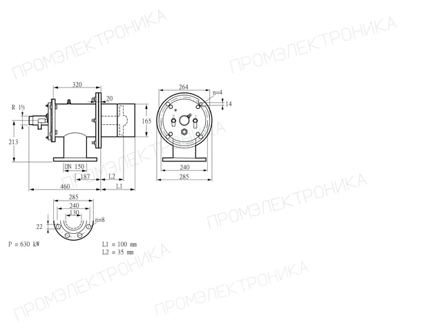 Kromschroder ZIOW 165HB-100/35-(18)E — промышленная газовая горелка — 84199199