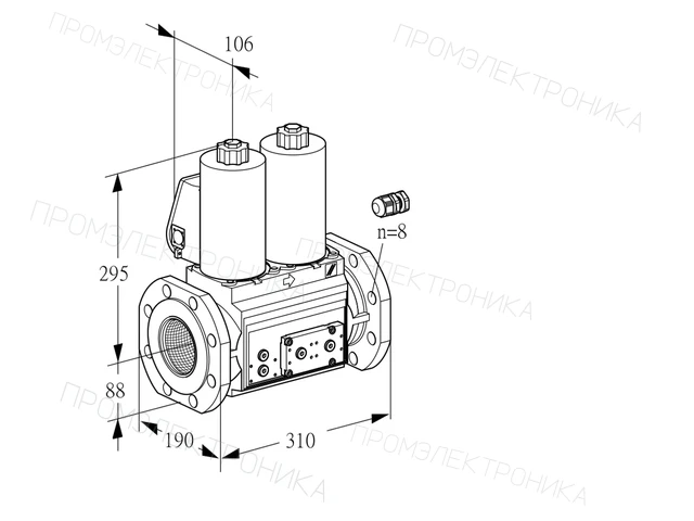 Kromschroder VCS 780F05NNWL3E/PPPP/PMEP — двойной электромагнитный газовый клапан — 88207341