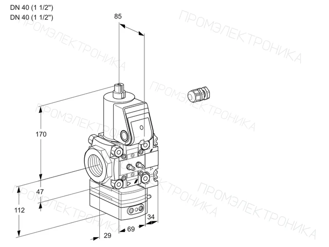 Kromschroder VAG 2E40R/40R05GEVWR/MM/PP — регулятор соотношения газ/воздух — 88105591