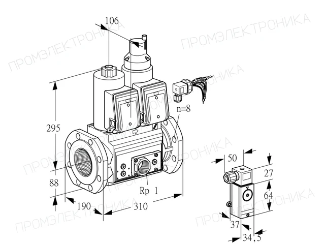 Kromschroder VCS 780F05NLWRE/PPEP/P3PP — двойной электромагнитный газовый клапан — 88207761
