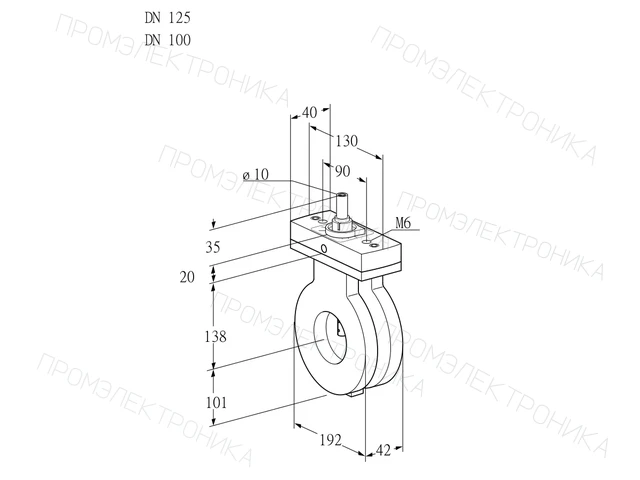 Kromschroder BVA 125/100Z05F — дисковая поворотная заслонка — 88302084