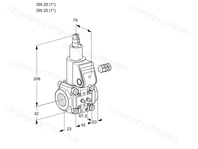 Kromschroder VAS 125R/LW — электромагнитный газовый клапан — 88001200