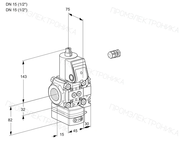 Kromschroder VAD 1E15R/15R05D-100VWR/PP/PP — регулятор давления газа — 88101984