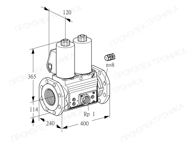 Kromschroder VCS 9125F05NNAL3E/PPEP/PPPP — двойной электромагнитный газовый клапан — 88203976