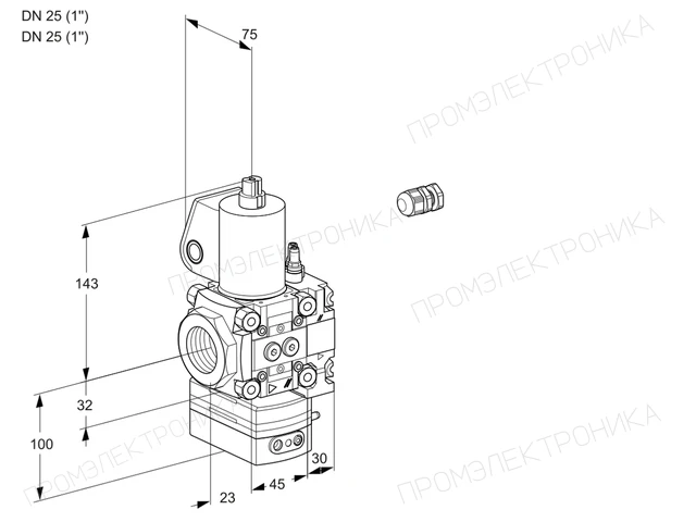 Kromschroder VAH 1E25R/25R05HEVWL/PP/MM — регулятор расхода газа — 88105227