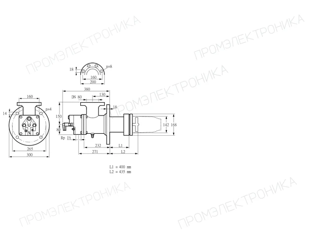 Kromschroder BIC 140HB-400/435-(26)E — промышленная газовая горелка — 84035074