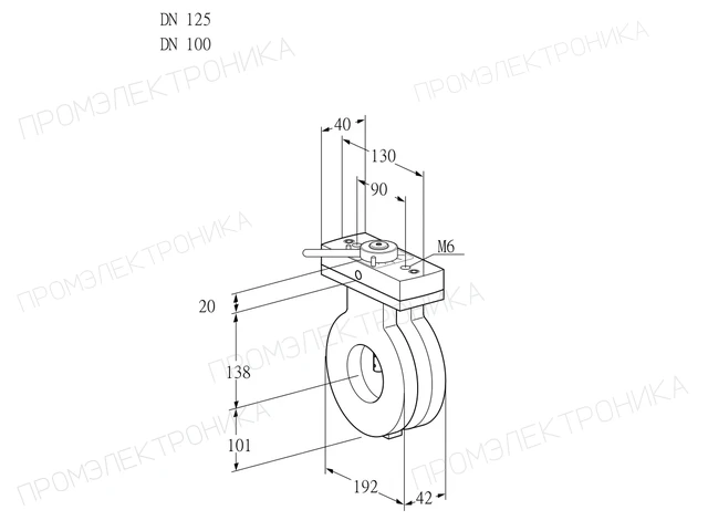 Kromschroder BVA 125/100Z05H — дисковая поворотная заслонка — 88300837